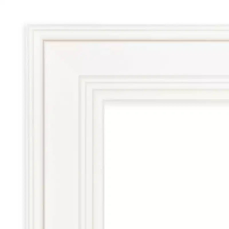 Miroir de porte pleine longueur sans biseau Ridge White 20" x 54" - Amanti Art : Cadre en polystyrène, quincaillerie de montage incluse