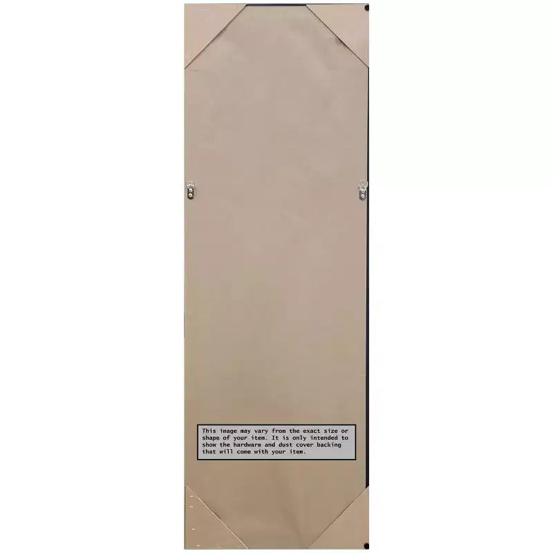 Miroir de porte pleine longueur sans biseau Ridge White 20" x 54" - Amanti Art : Cadre en polystyrène, quincaillerie de montage incluse