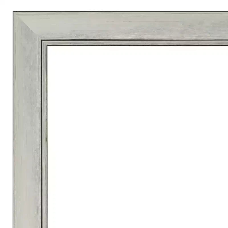 Miroir mural Flair Silver Patina 32" x 26" : Rectangulaire moderne, quincaillerie de montage incluse - Amanti Art