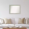 Miroir mural Flair Silver Patina 32" x 26" : Rectangulaire moderne, quincaillerie de montage incluse - Amanti Art