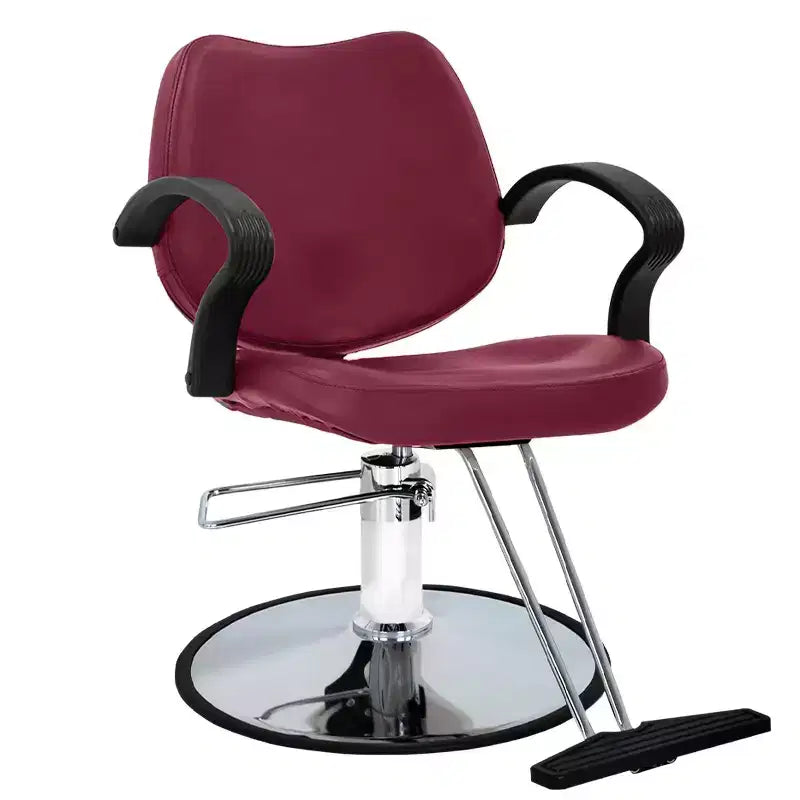 Fauteuil de barbier, fauteuil de salon de coiffure avec pompe hydraulique, pivotant à 360 degrés