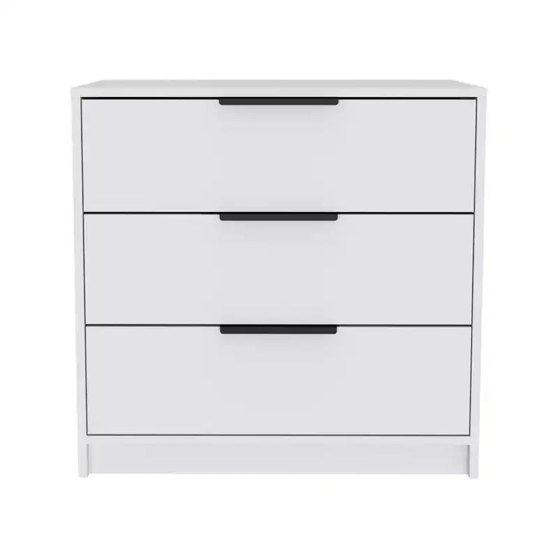 Commode blanche à trois tiroirs 28