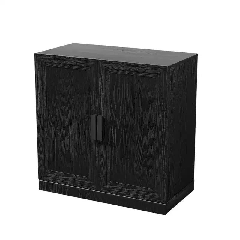 Buffet noir texturé à trois étagères