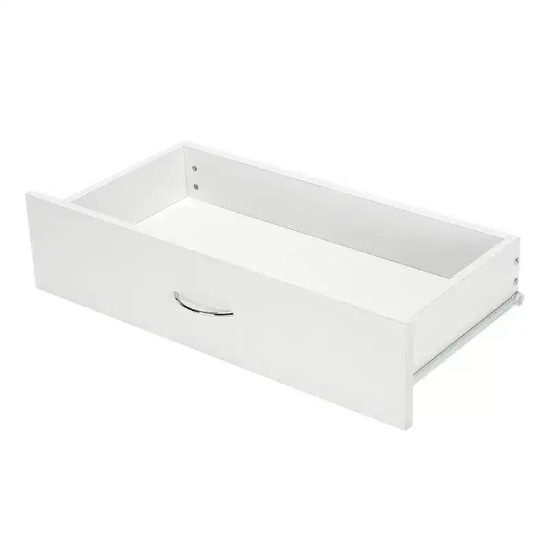 Commode 4 tiroirs en panneaux de particules blancs de 66 cm de large