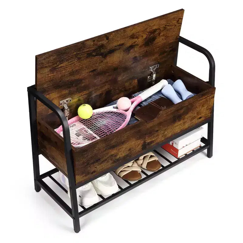 Banc à chaussures blanc de 120 cm avec portes coulissantes et coussin, banc de rangement d'entrée de style ferme avec compartiment caché et étagères réglables