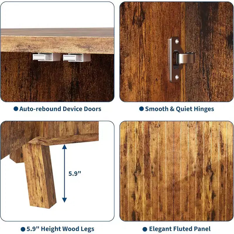 Meuble d'angle de ferme à 3 niveaux avec étagère réglable, table d'angle en bois avec portes et table d'appoint triangulaire pour salon et cuisine