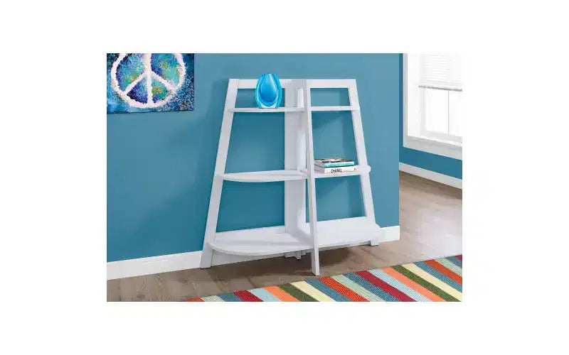 Étagères à Livres Échelle Modernes à 3 Niveaux, Étagère Ouverte, Meuble de Rangement en Bois, Bibliothèques pour Petits Espaces, Salon, Chambre, Bureau