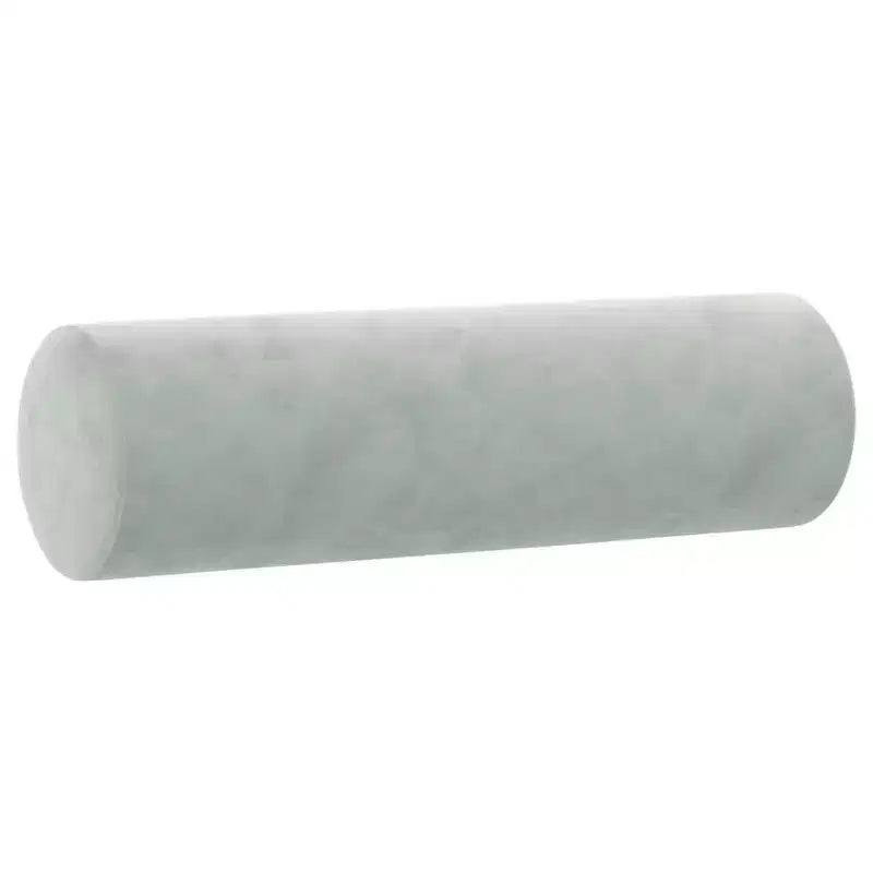 Canapé 3 places avec coussins décoratifs Velours gris clair 180 cm