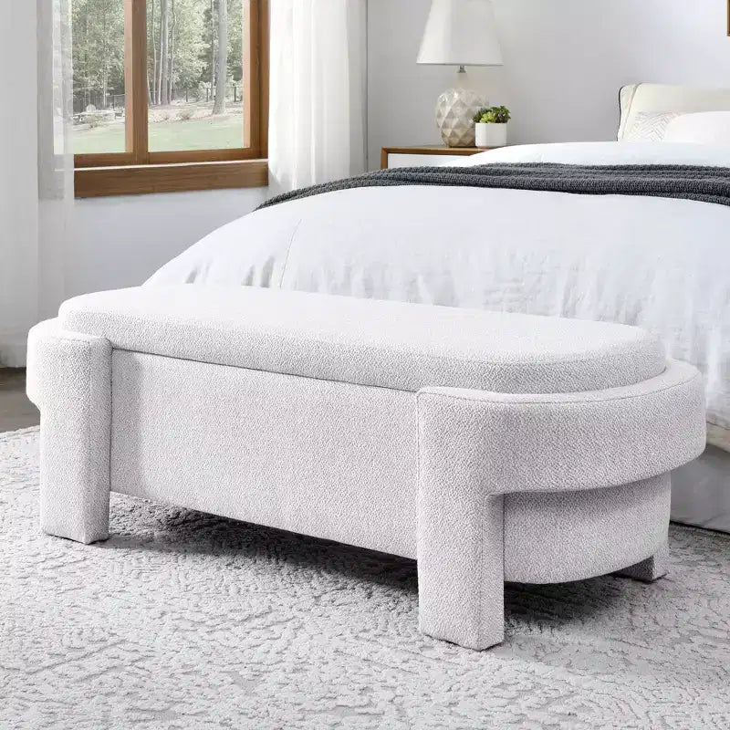 Banc en chenille avec grand espace de rangement pour le salon, l'entrée, la chambre, le couloir, l'appartement, le lounge, pouf rembourré