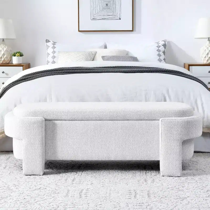 Banc en chenille avec grand espace de rangement pour le salon, l'entrée, la chambre, le couloir, l'appartement, le lounge, pouf rembourré
